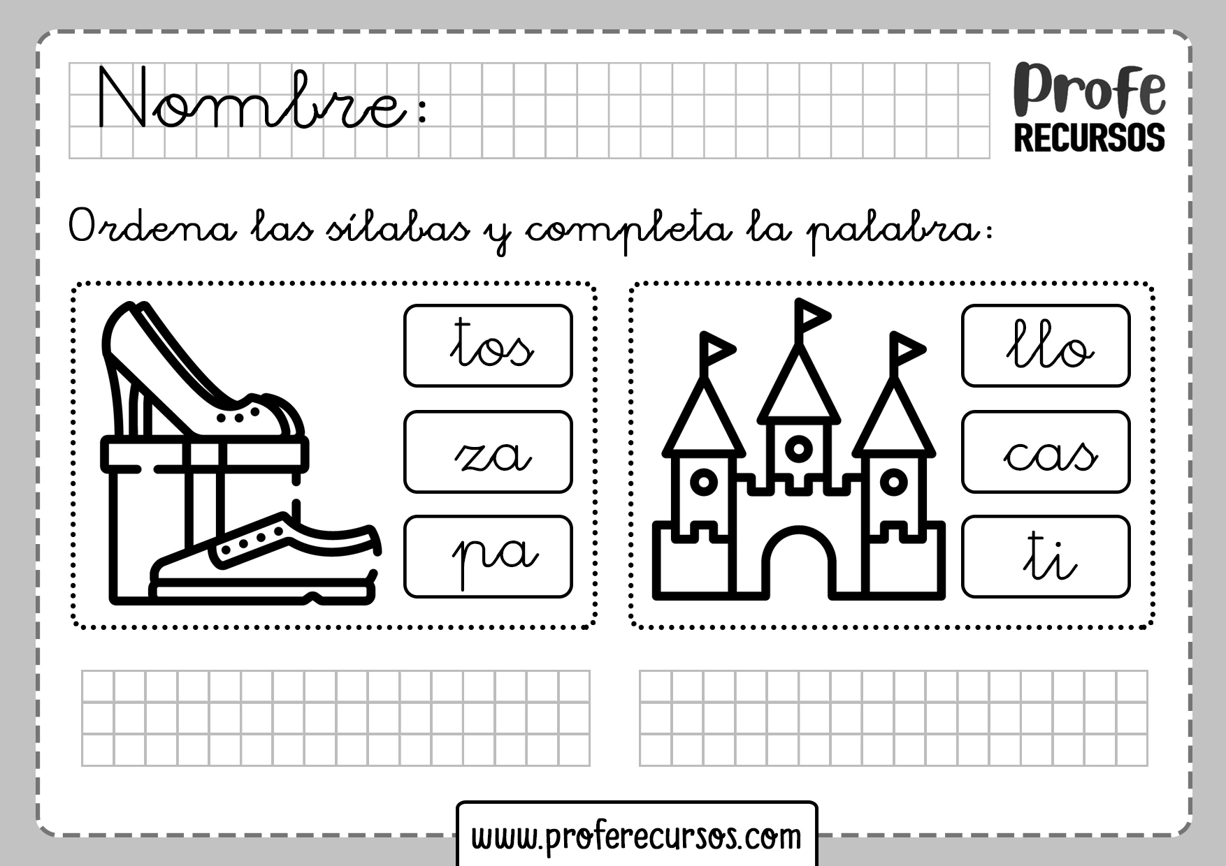 Fichas de Lengua para Primaria