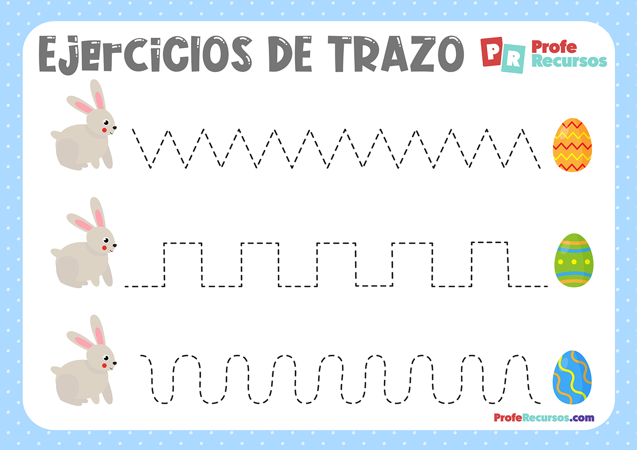 Fichas de trazo para preescolar