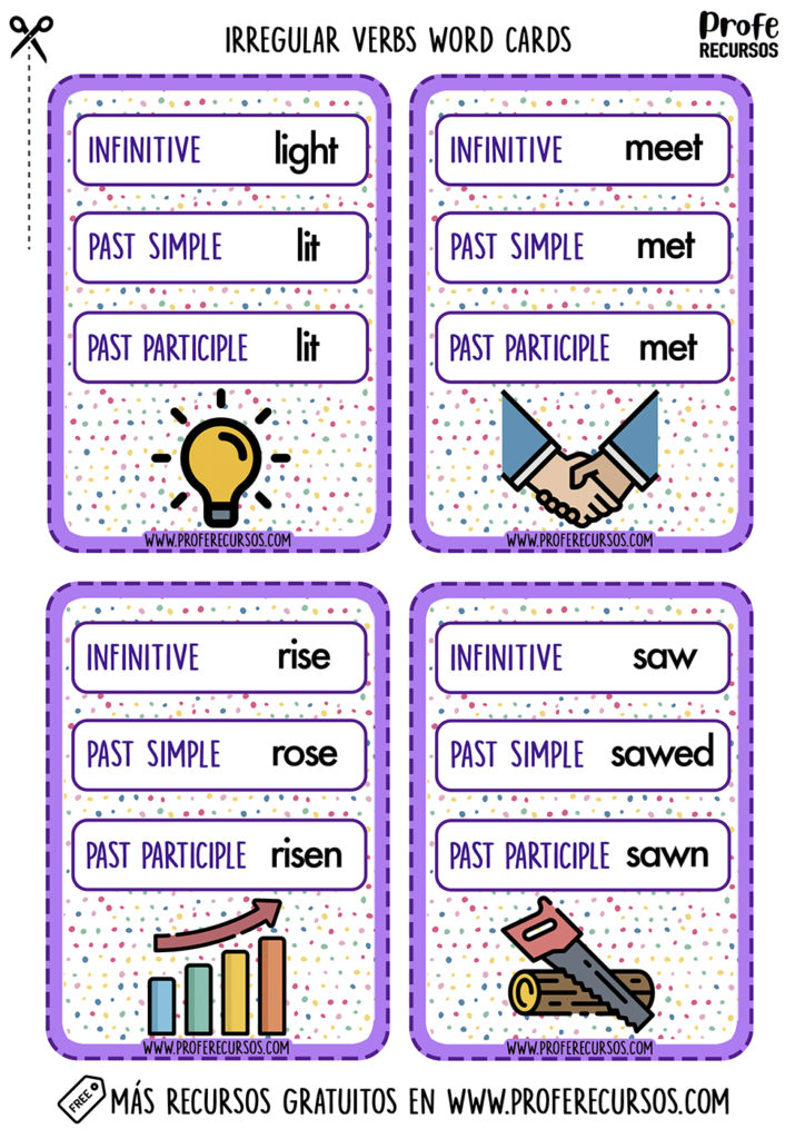 Verbos Irregulares en Inglés | Material para estudiarlos