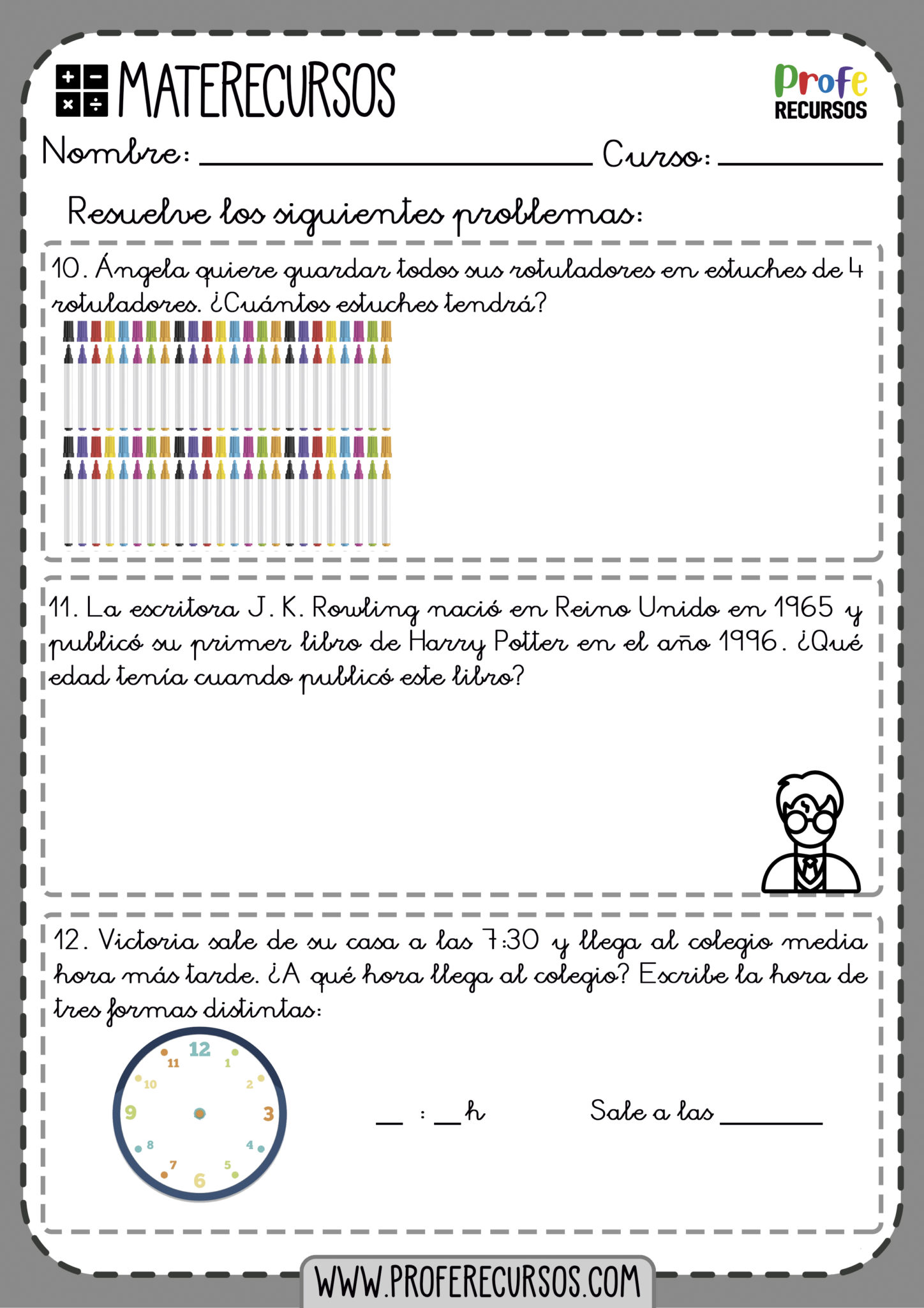 PROBLEMAS De MATEM TICAS Para Ni os De 3 De Primaria