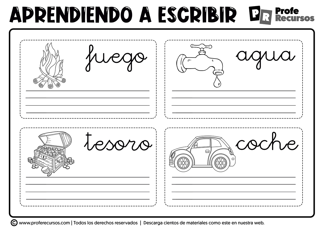 Fichas para aprender a leer y escribir