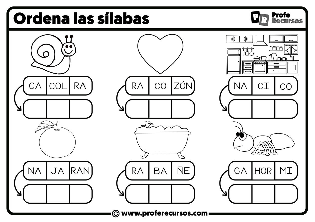 Fichas para aprender a leer por silabas