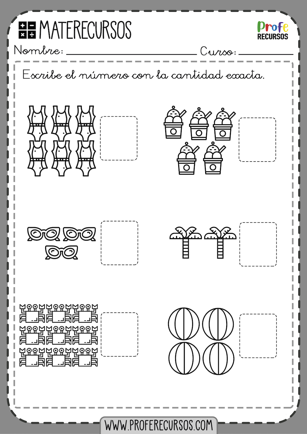 Fichas De Conteo Aprender Los Numeros Y Contar