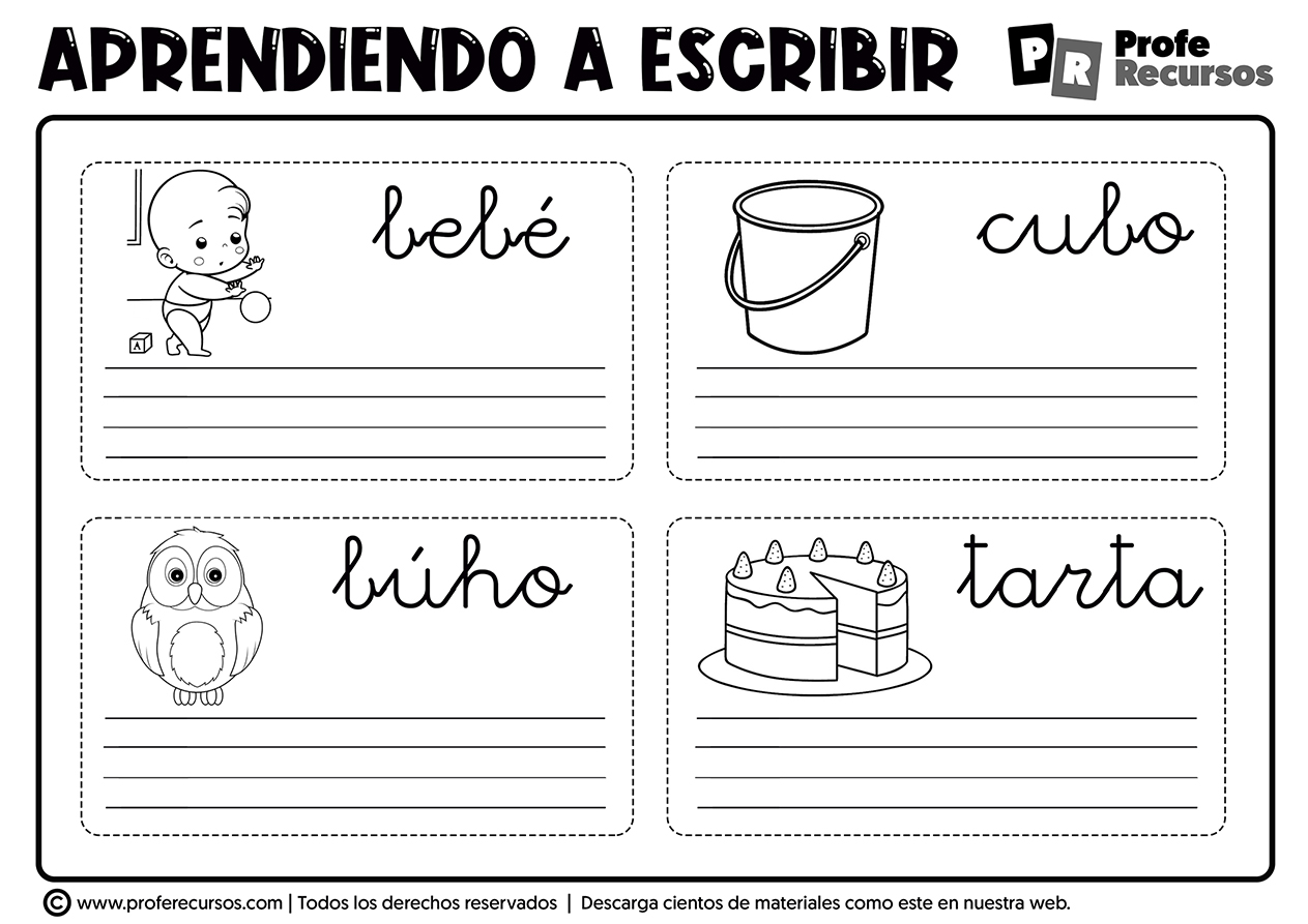 Fichas para aprender palabras