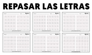 Fichas para repasar las letras