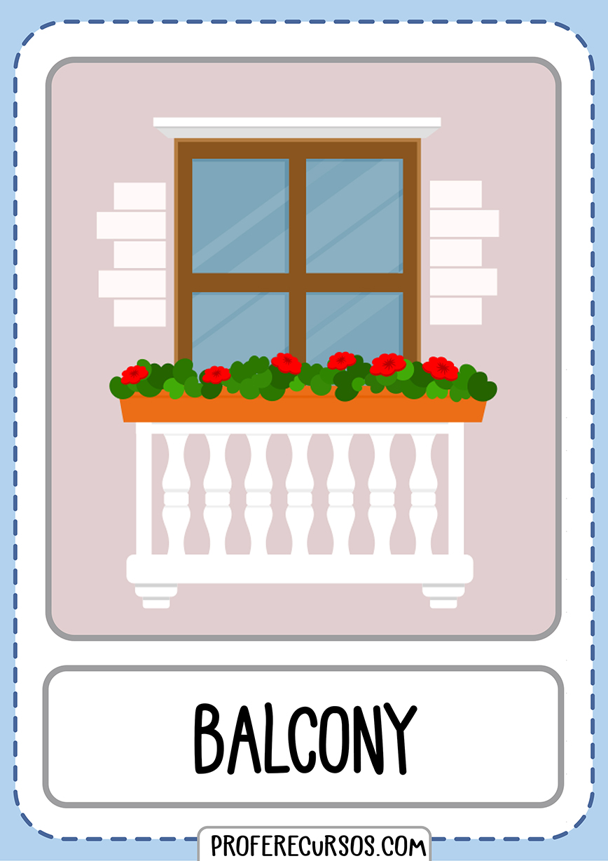 Flashcards House Parts Balcony