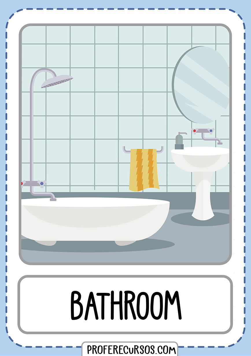 Flashcards House Parts Bathroom