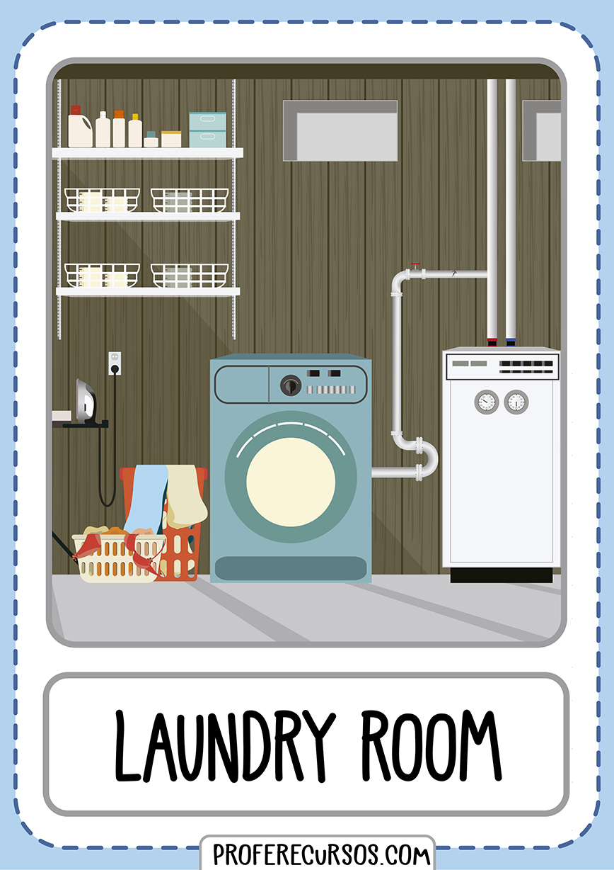 Flashcards House Parts Laundry Room