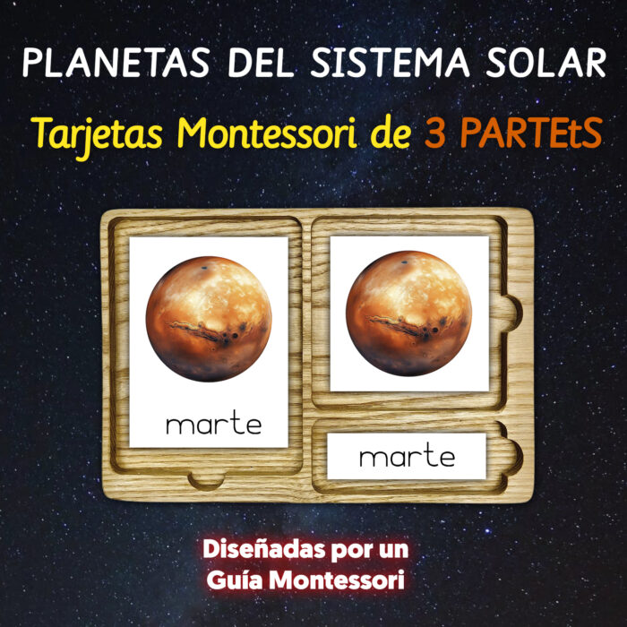 Flashcards de los planetas montessori