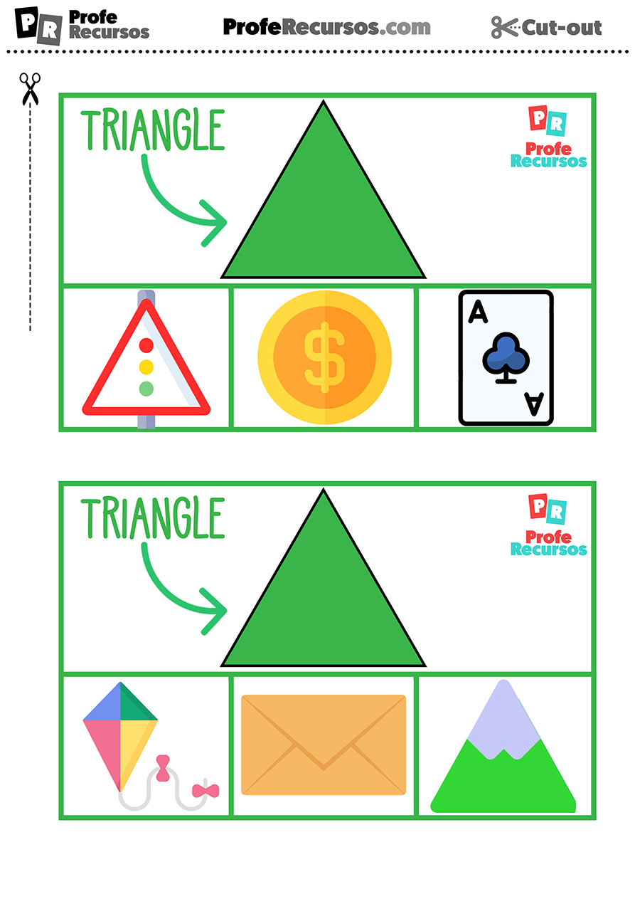 Formas geometricas en ingles triangulo