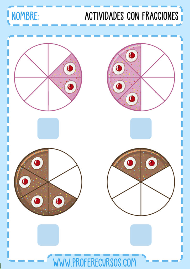 Fracciones Para Primaria Ejercicios y Actividades
