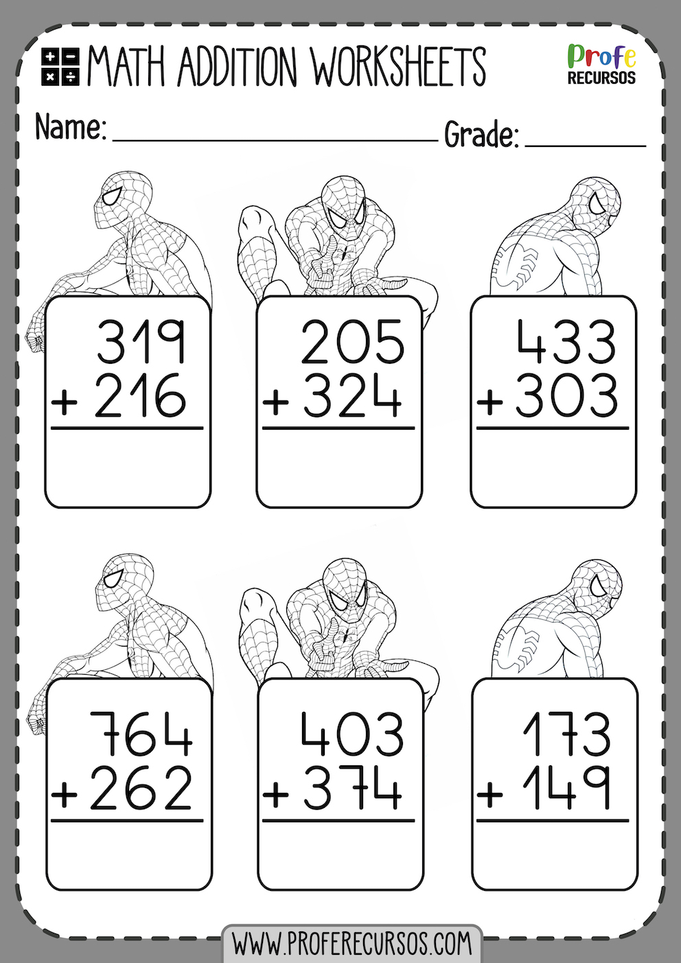 Free Printable Addition Worksheets