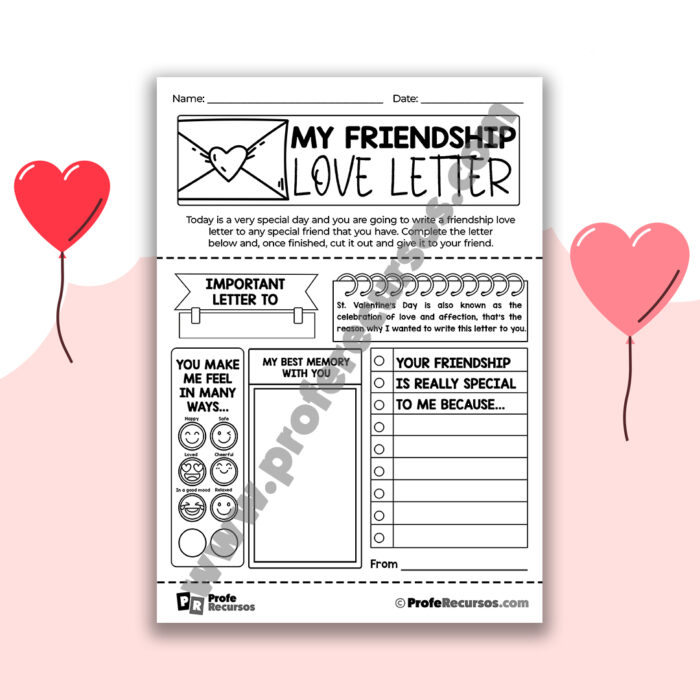 Friendship love letter