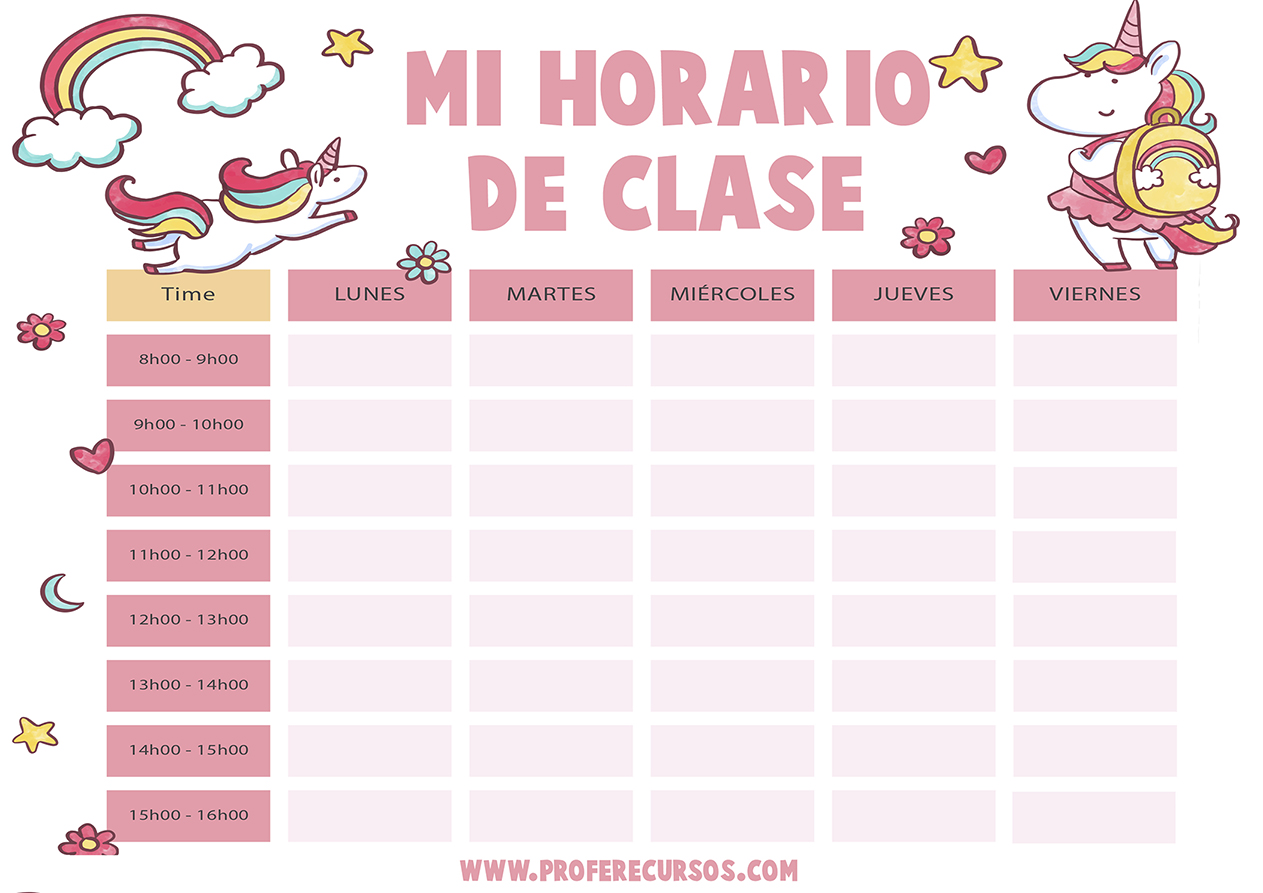 Horario para niñas