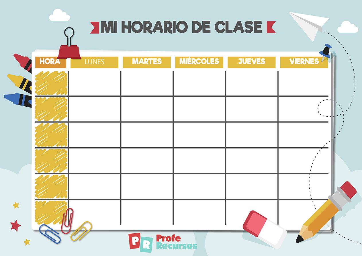 Horarios de clase para niños