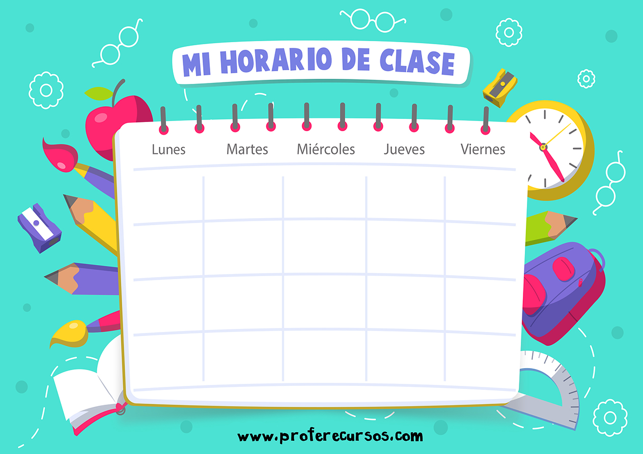 Horarios de clase para imprimir