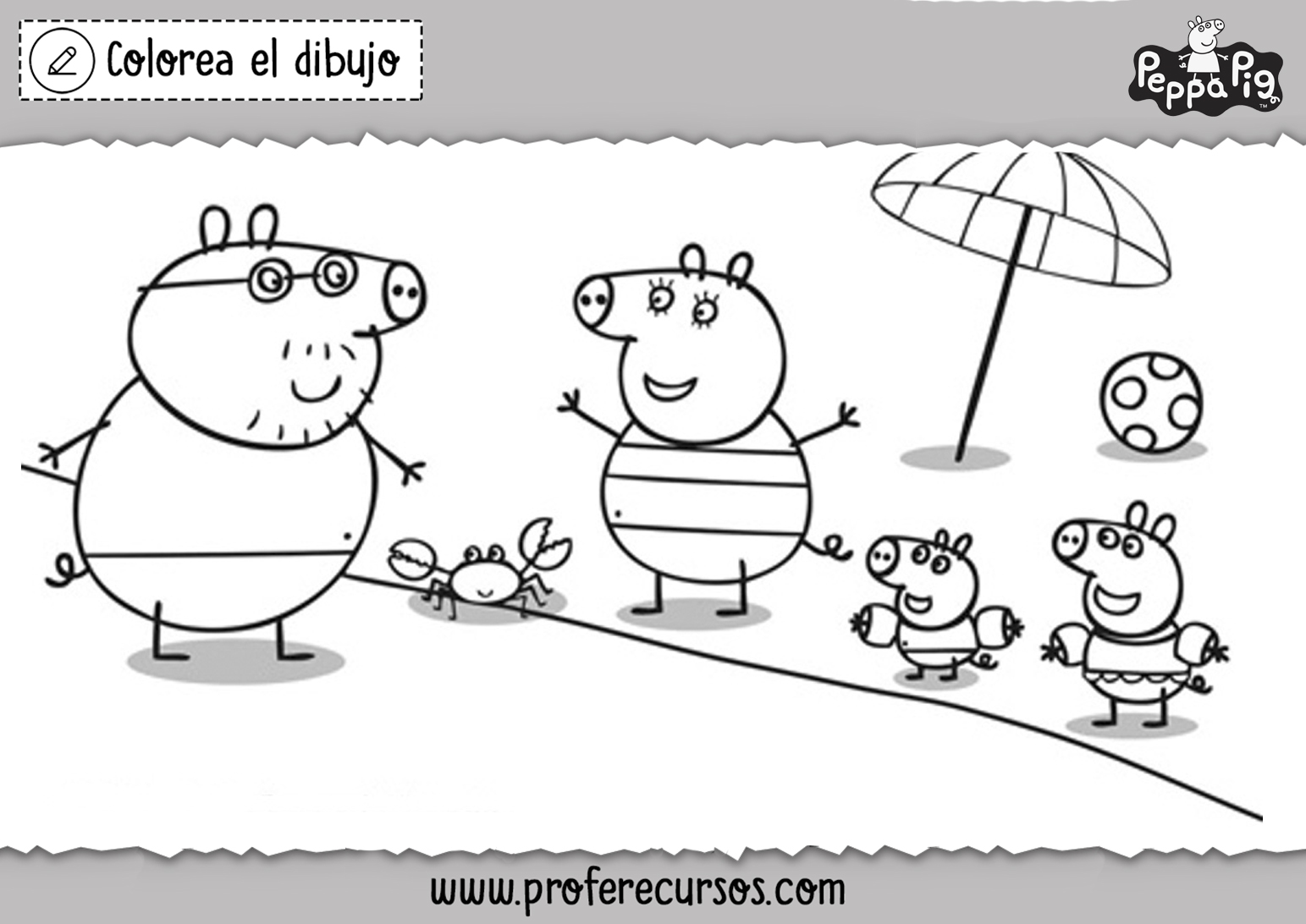 Imprimir Peppa Pig para Colorear