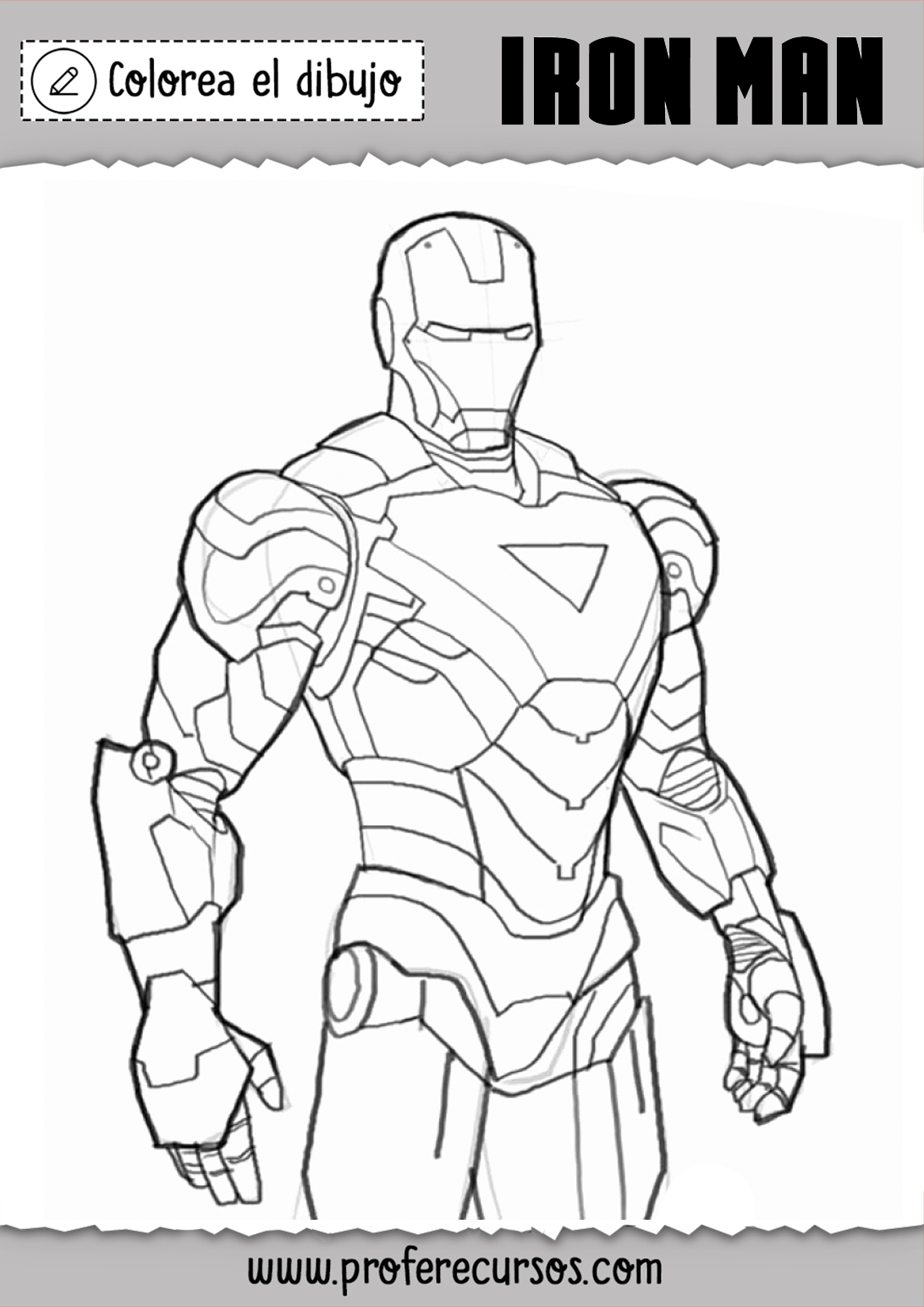 Iron Man Dibujos Colorear