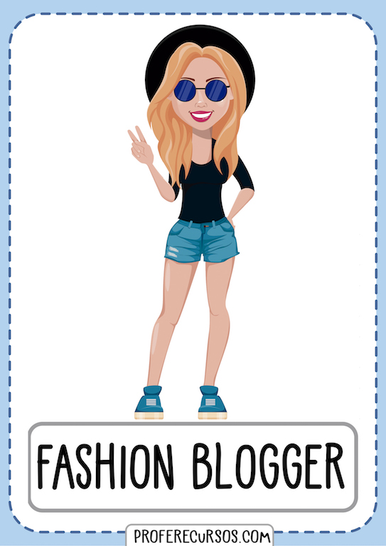 Jobs Professions Vocabulary Fashion Blogger