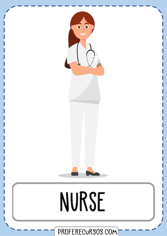 Jobs Professions Vocabulary Nurse