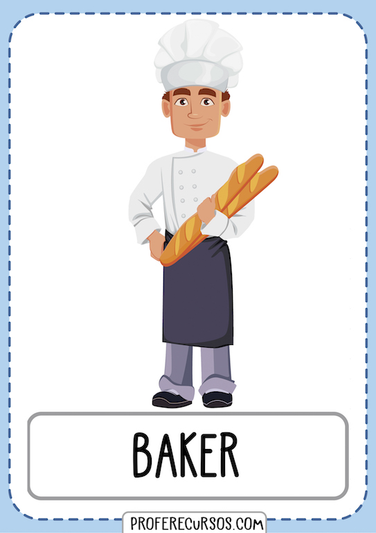 Jobs Vocabulary Flashcards Baker