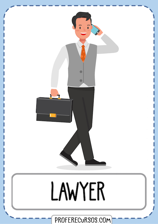 Jobs Vocabulary Flashcards Lawyer