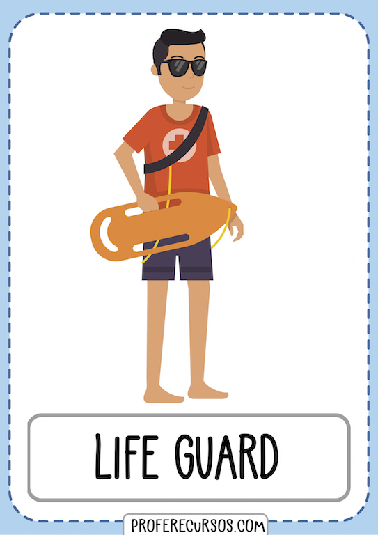 Jobs Vocabulary Flashcards Life Guard
