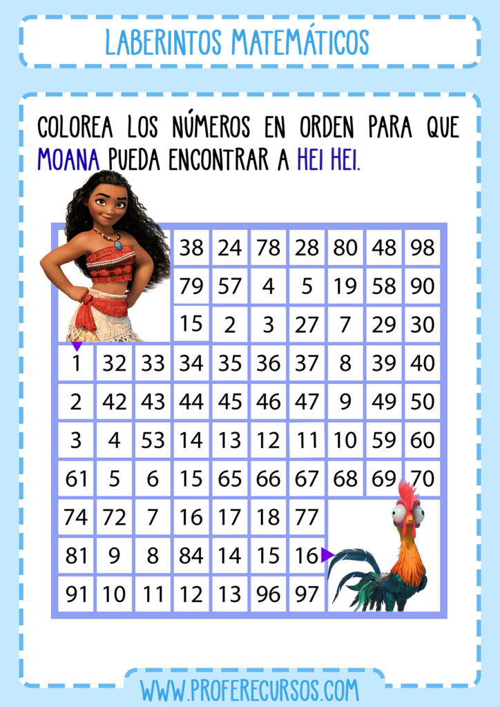 Laberintos-De-Numeros-Para-Niños