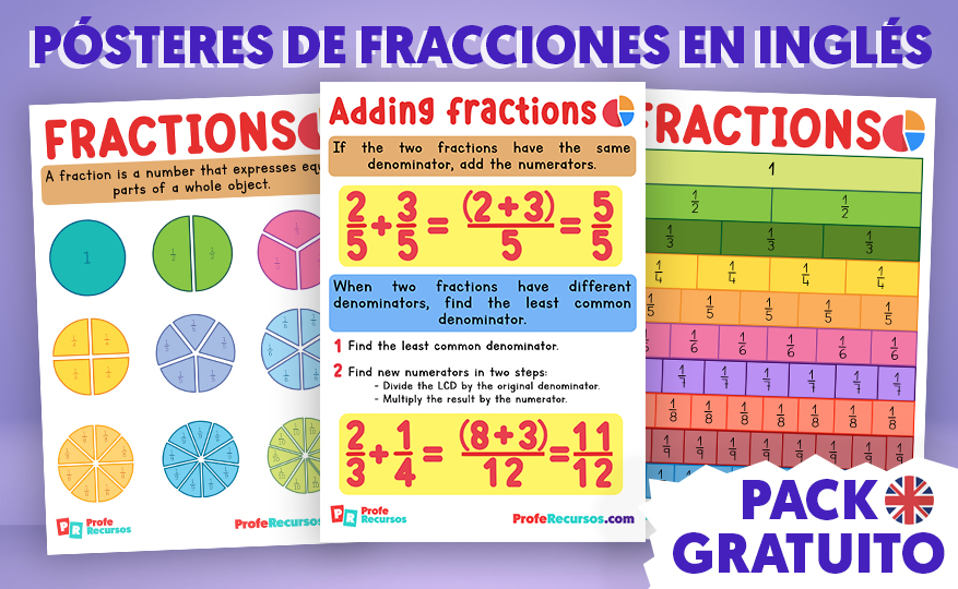 Las fracciones para niños en ingles