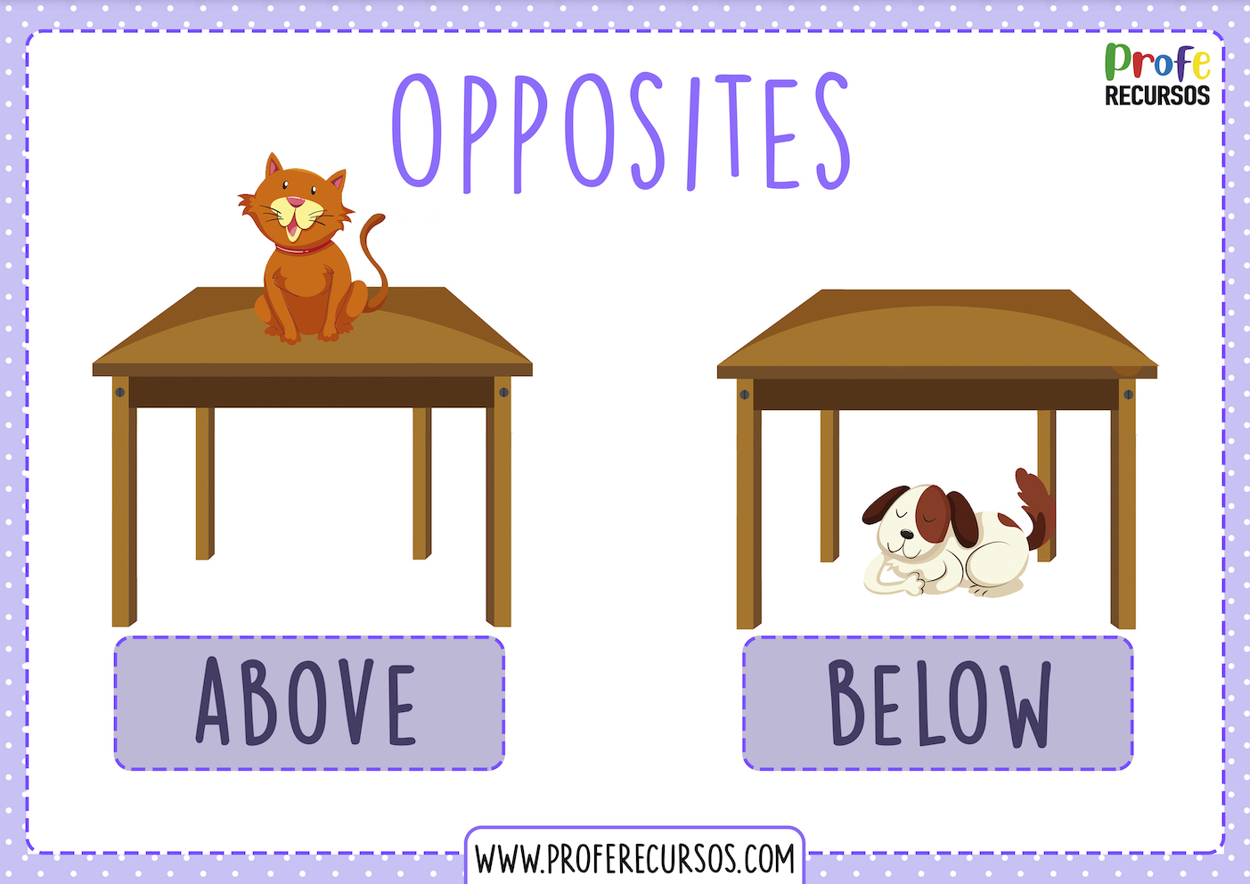 Learning english games opposites