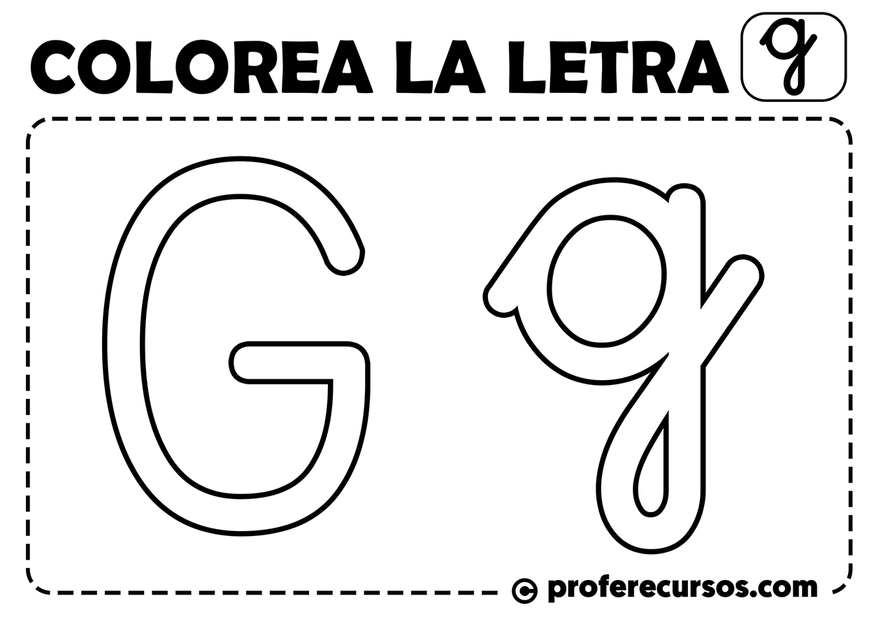 Letra G Para Colorear 68E