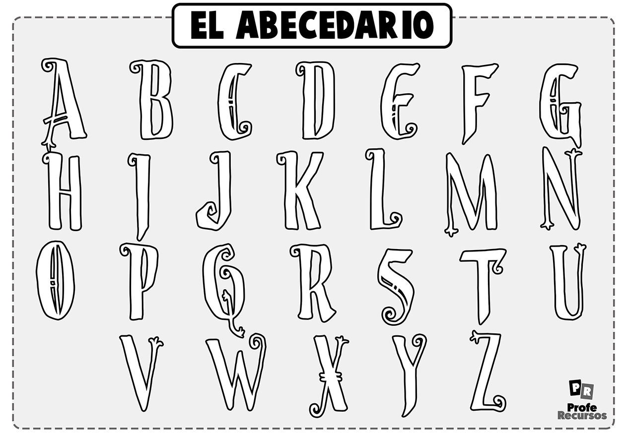 Letras mayusculas abecedario para colorear