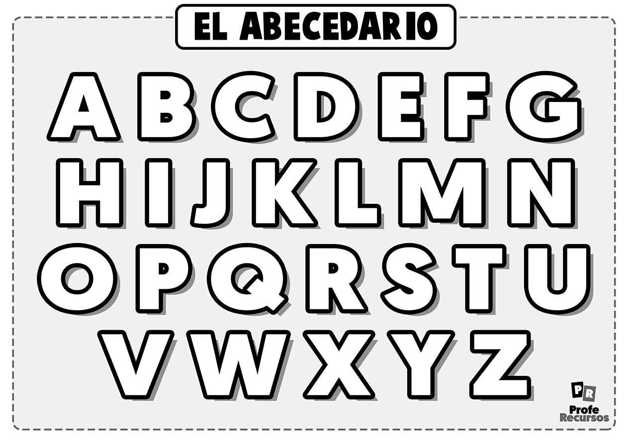 Letras mayusculas para colorear