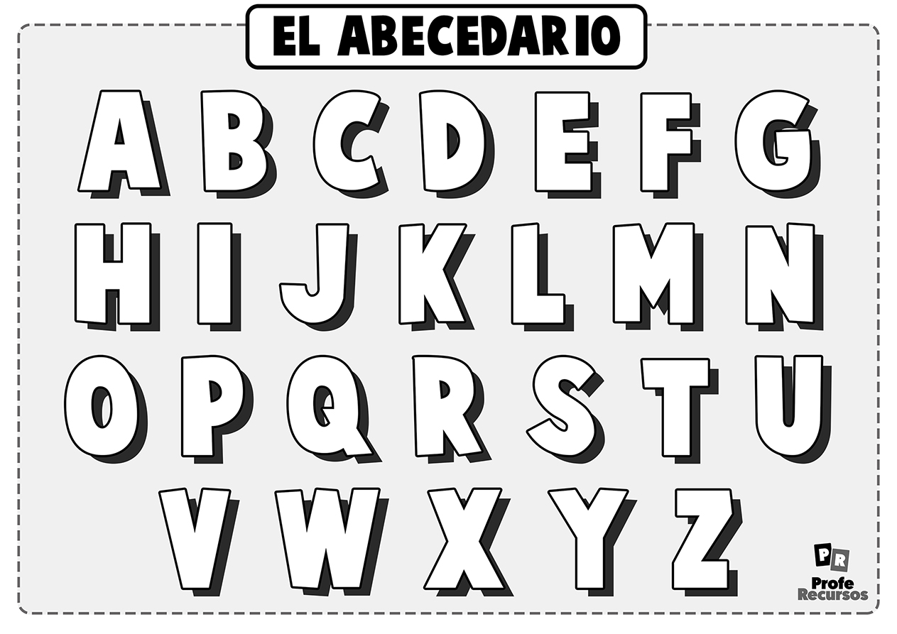 Letras del abecedario para colorear para niños