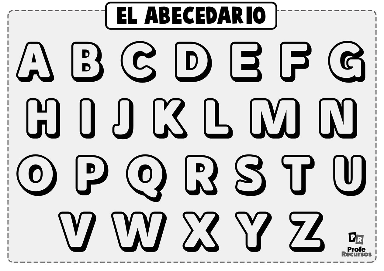 Alfabeto Para Imprimir Y Colorear Letras Muy Grandes Letras Grandes