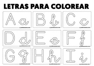 Letras para colorear