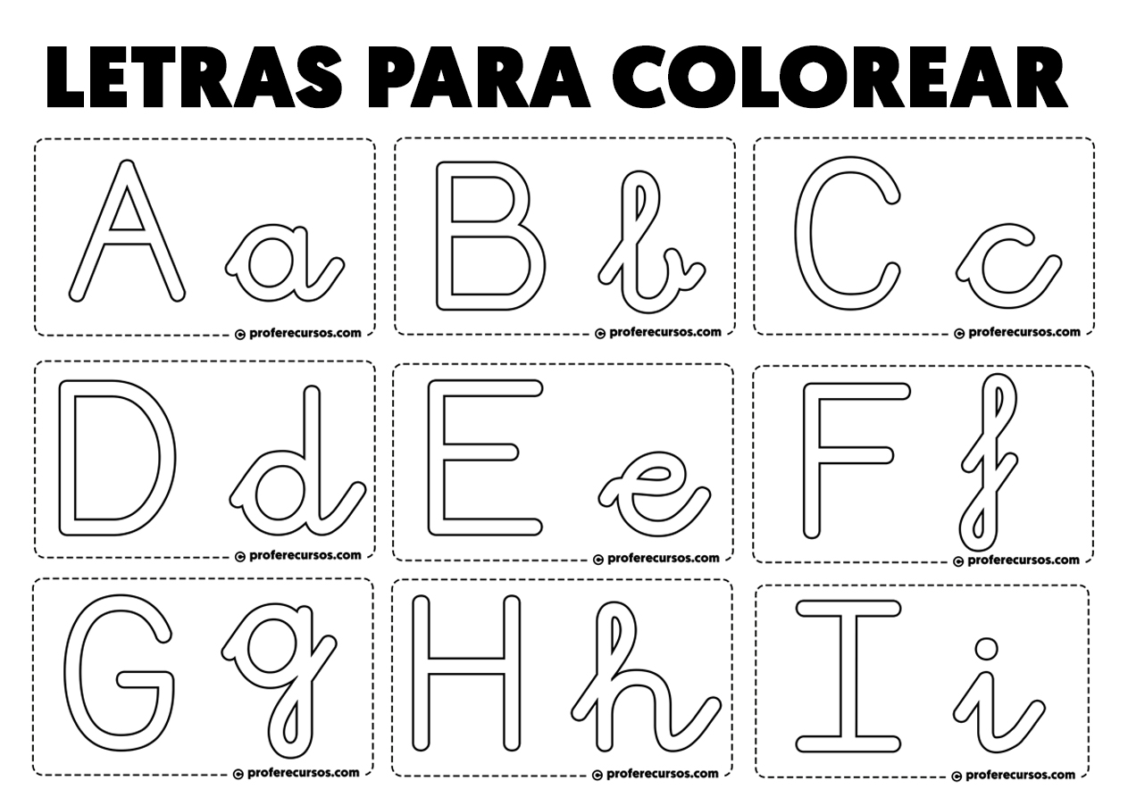 Cuadrante Generalmente hablando Vista Letras para Colorear | ABECEDARIO COMPLETO para Colorear