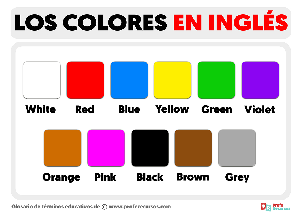 Los colores en ingles