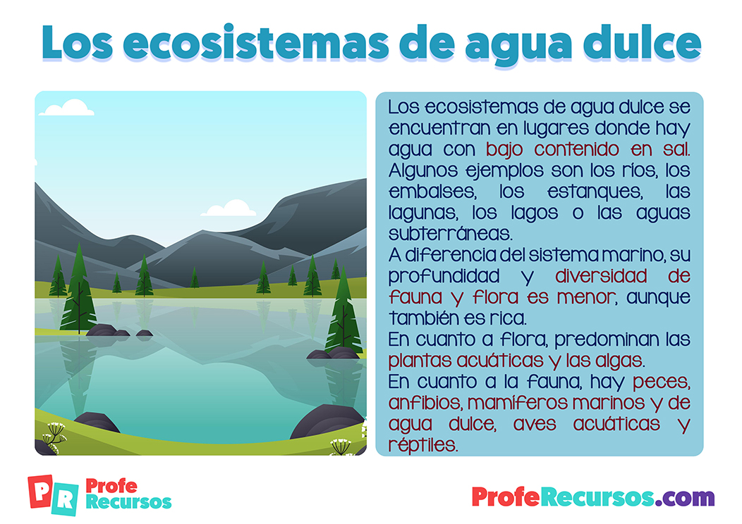 Los ecosistemas de agua dulce