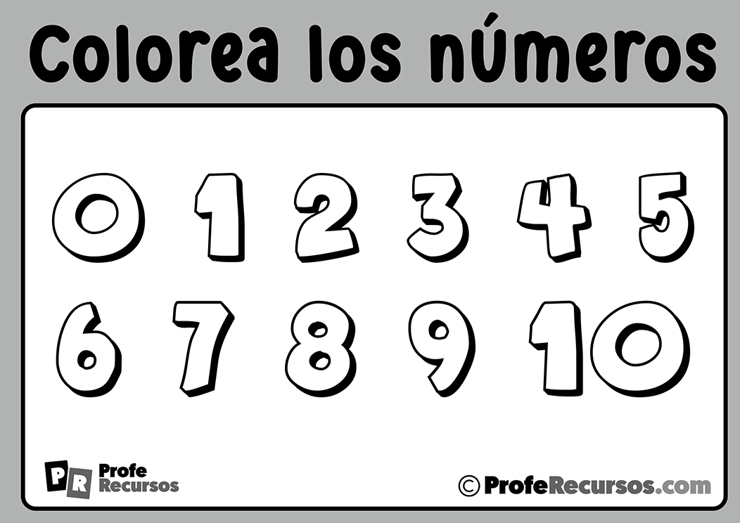 Los numeros para colorear