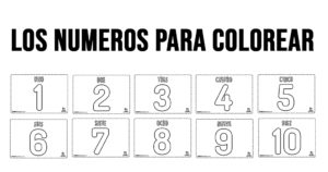 Los numeros para colorear