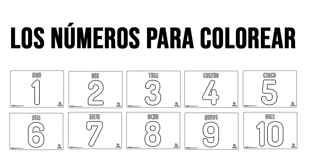 Los numeros para colorear