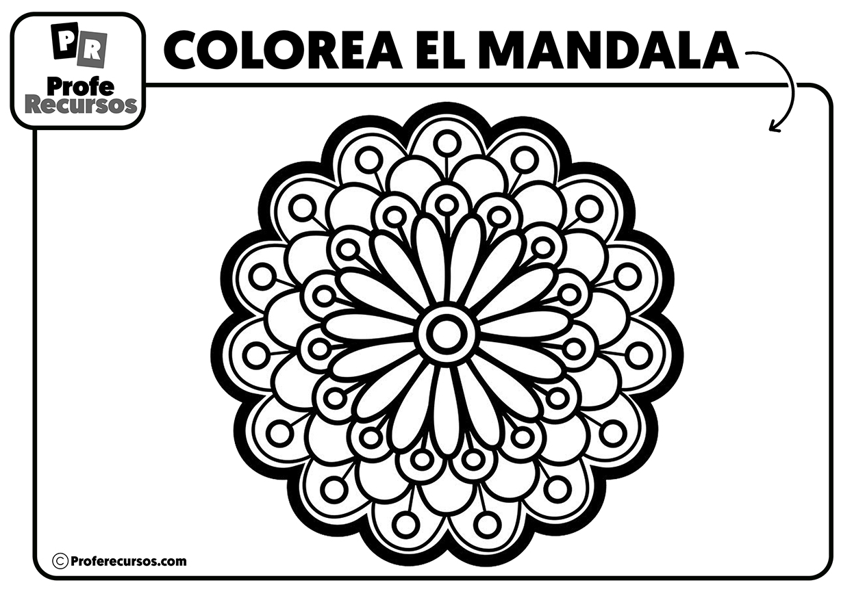 Mandalas de flores para niños