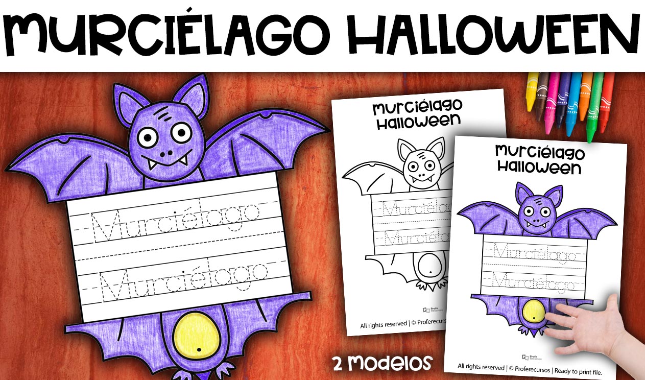 Manualidad murcielago para halloween