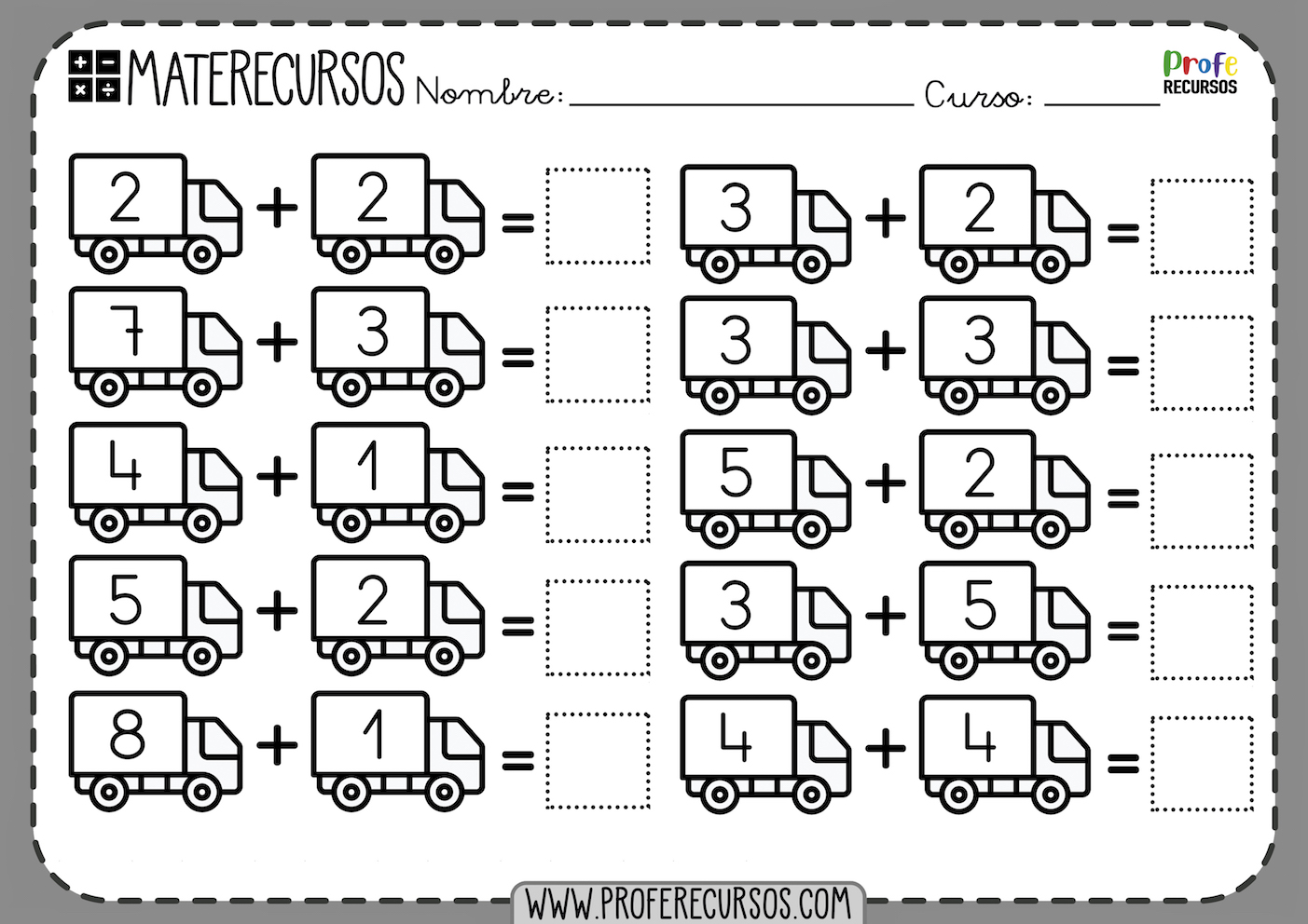 Matematicas Sumas para Niños