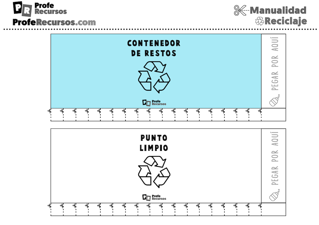 Material educativo para practicar el reciclaje