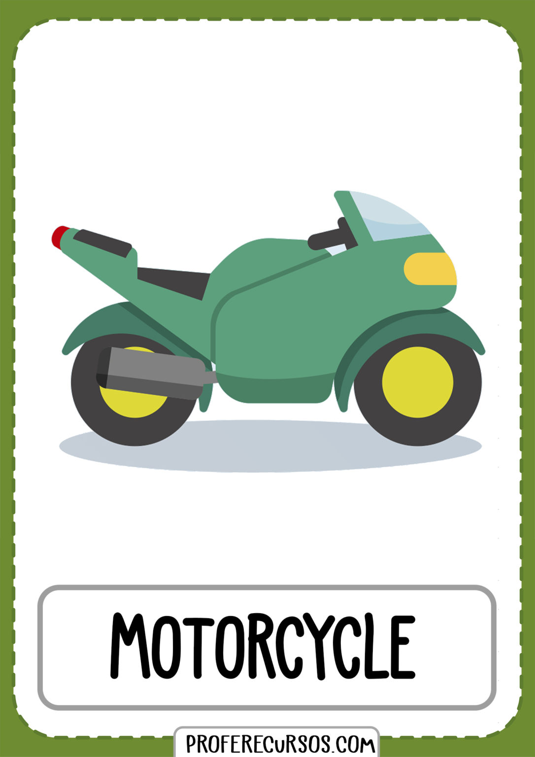 Meansoftransportvocabularymotorcycle
