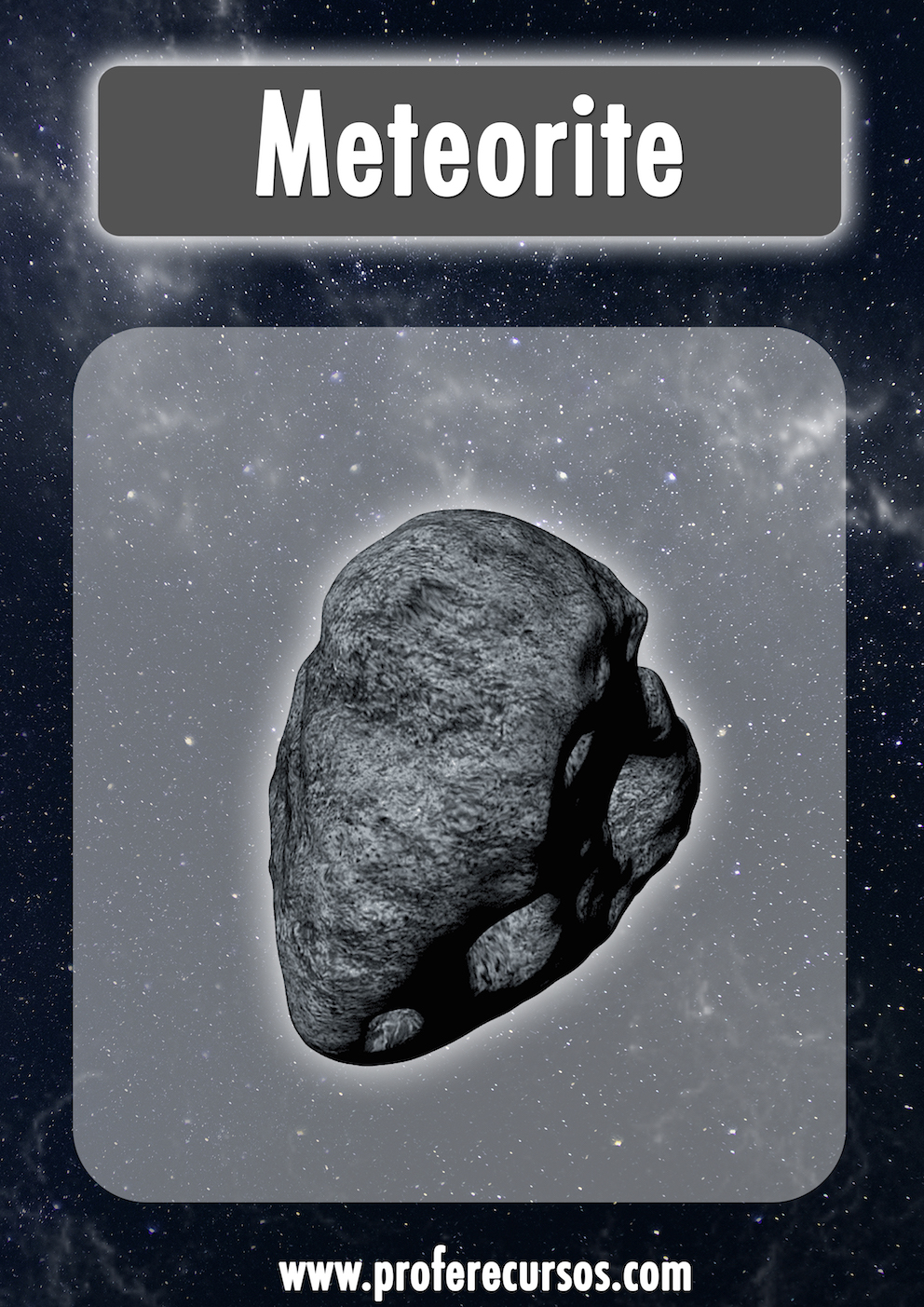 Meteorite Space Vocabulary Flashcards