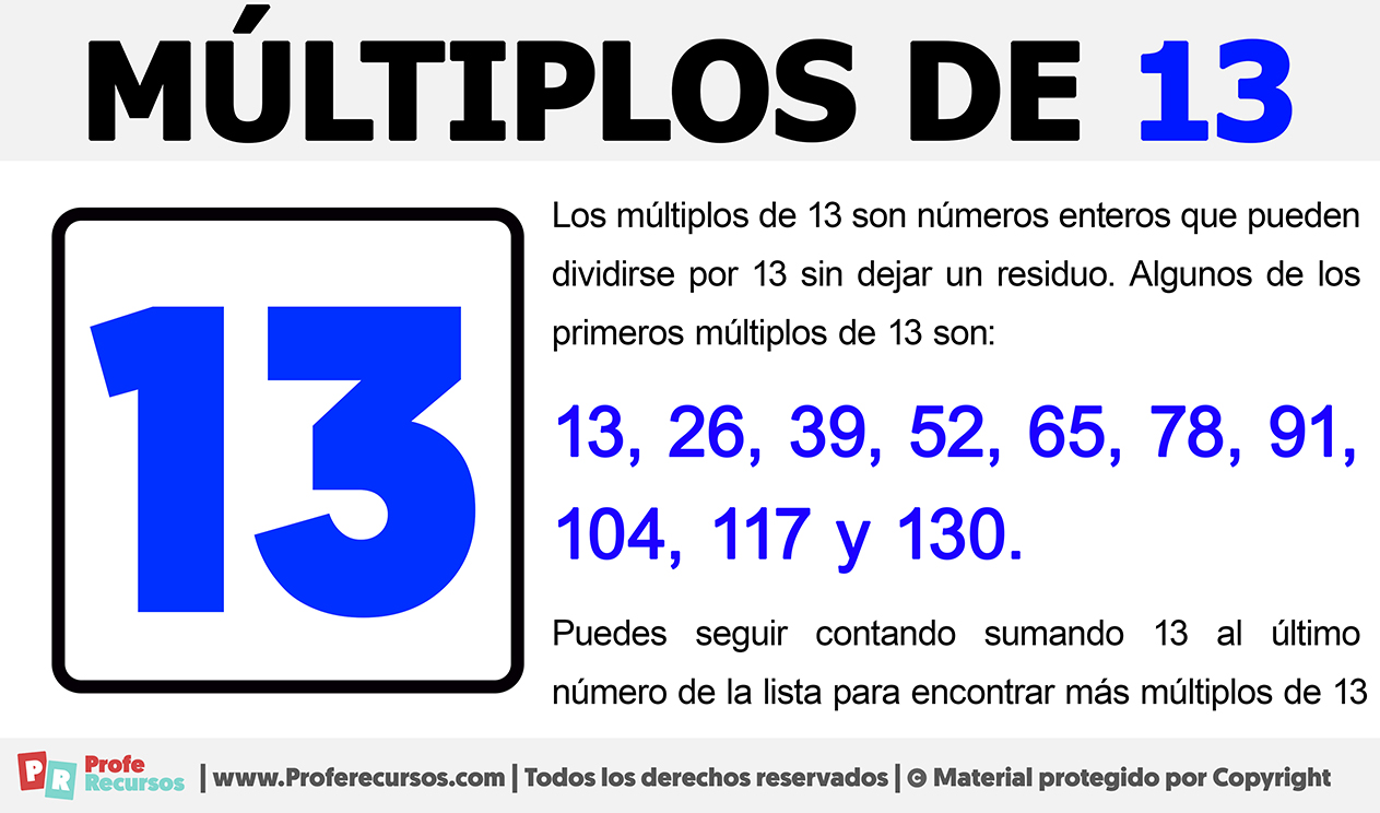 Multiplos de 13