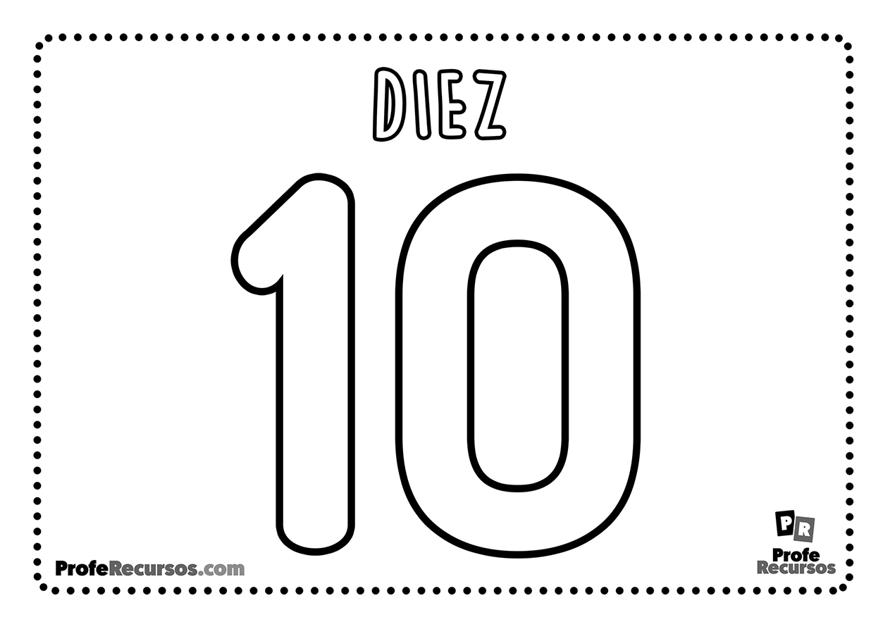 Numero 10 para colorear